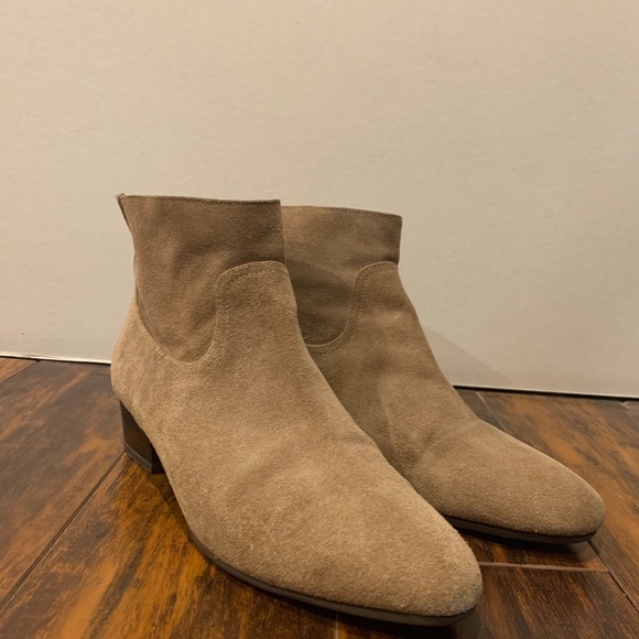Tan Suede Heeled Booties - Picture 5 of 5